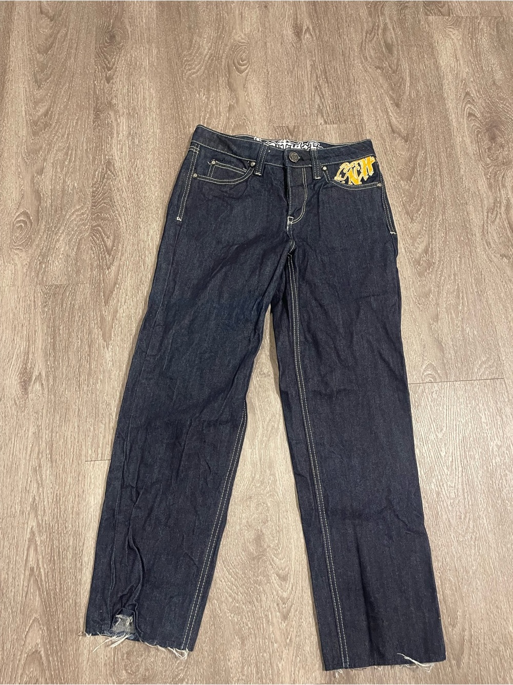 Ninth Hall Ambush Jeans Mens 26x26 Embroidered Dragon Floral Graphic Denim Pants